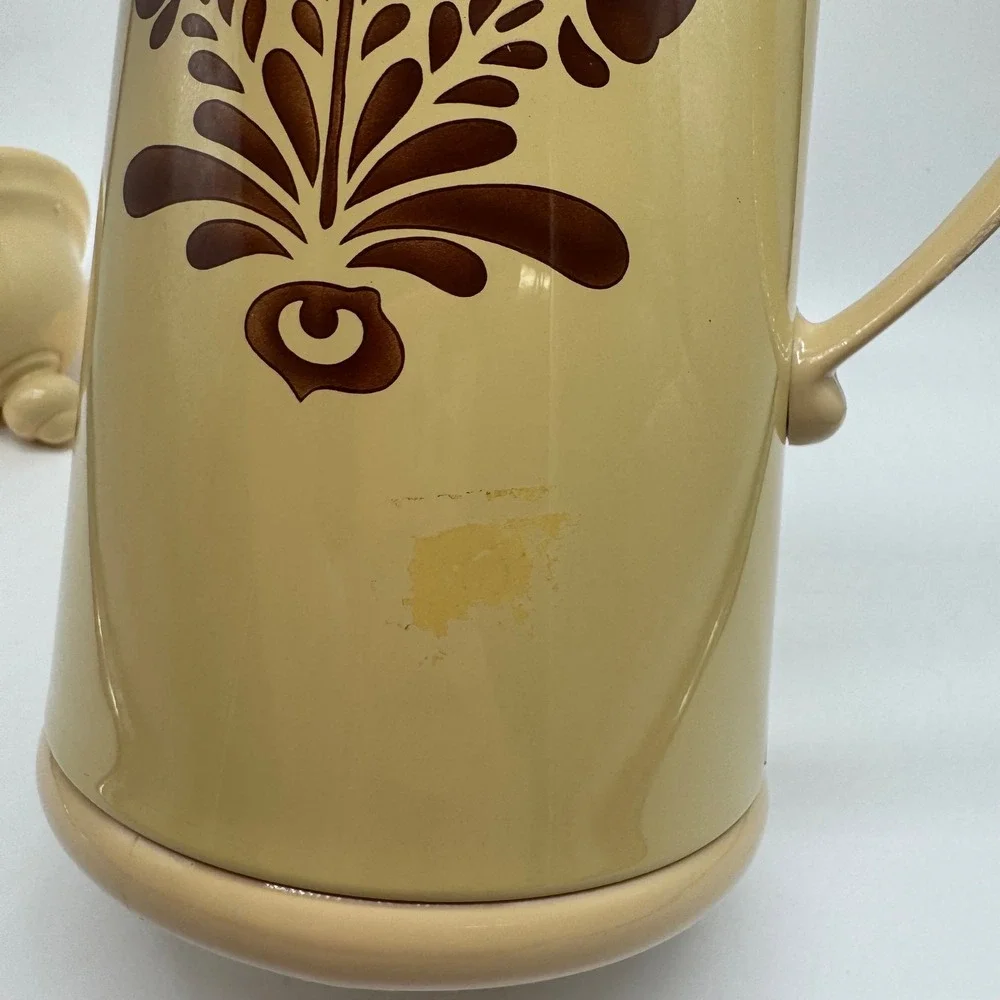 Vintage Pfaltzgraff Village Insulated Thermal Carafe Coffee Thermos Pitcher USA